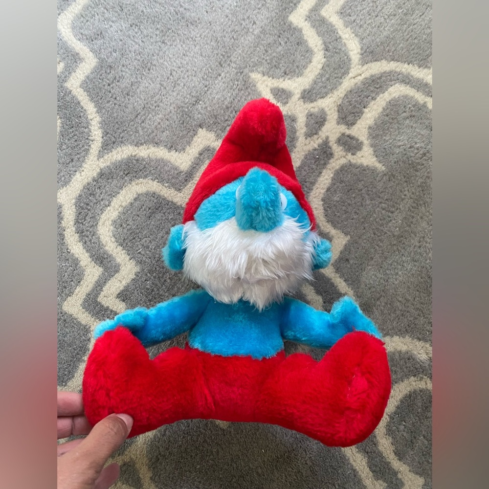 Vintage Plush Papa Smurf Stuffed Toy